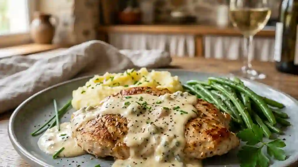 Escalopes de dinde au roquefort crémeux - Photo de présentation