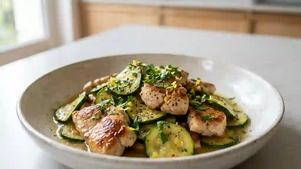 Dinde au Citron et Courgettes Fondantes - Photo de présentation