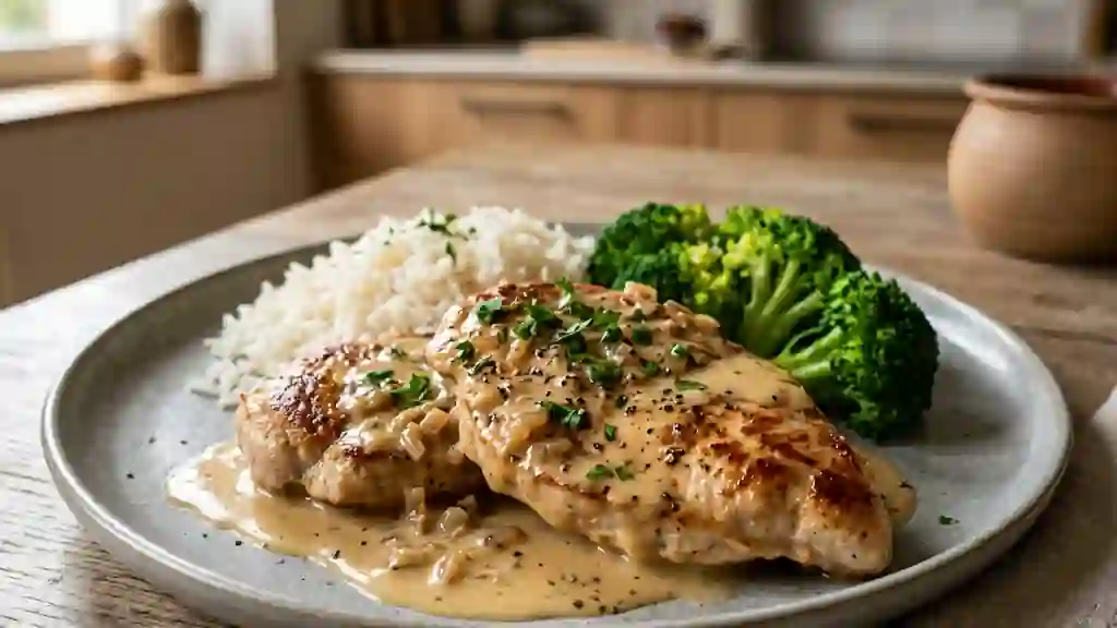 Escalopes de dinde crémées au rhum ambré - Photo de présentation