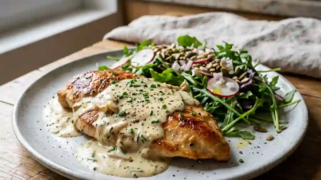 Escalopes de dinde à la crème de Boursin fondante - Photo de présentation