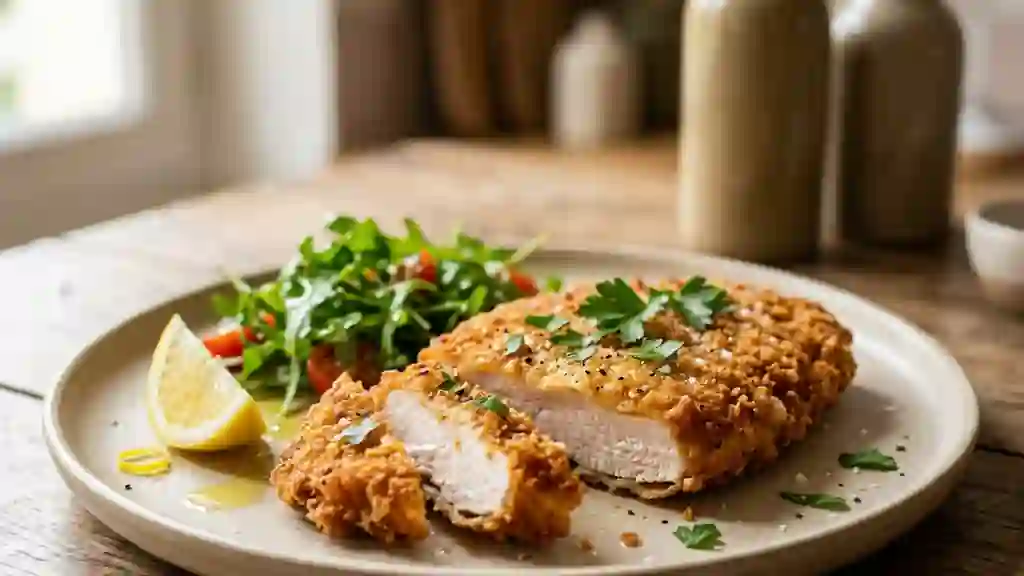 Escalopes de dinde dorées et craquantes - Photo de présentation