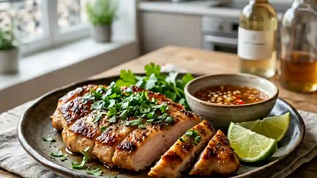 Escalopes de Poulet Caramélisées au Nuoc-mâm - Photo de présentation