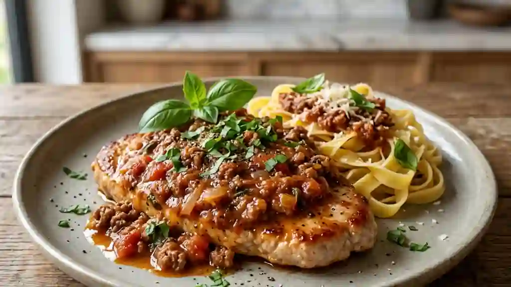 Escalopes de veau à la bolognaise fondante - Photo de présentation