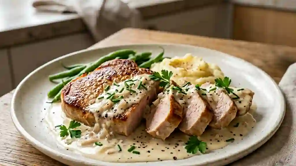 Escalopes de veau fondantes à la crème - Photo de présentation
