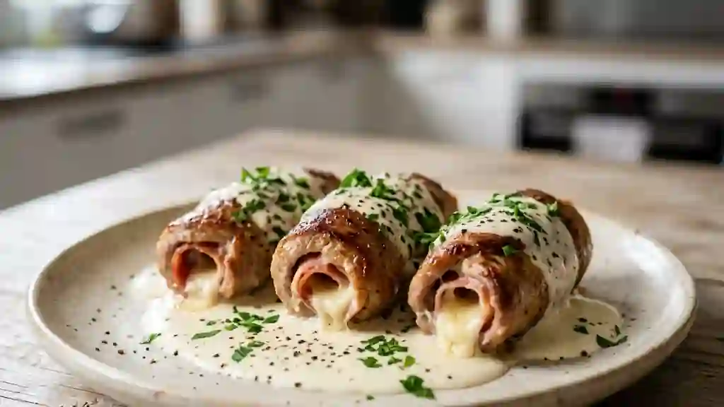 Involtini de veau fondants à la crème - Photo de présentation