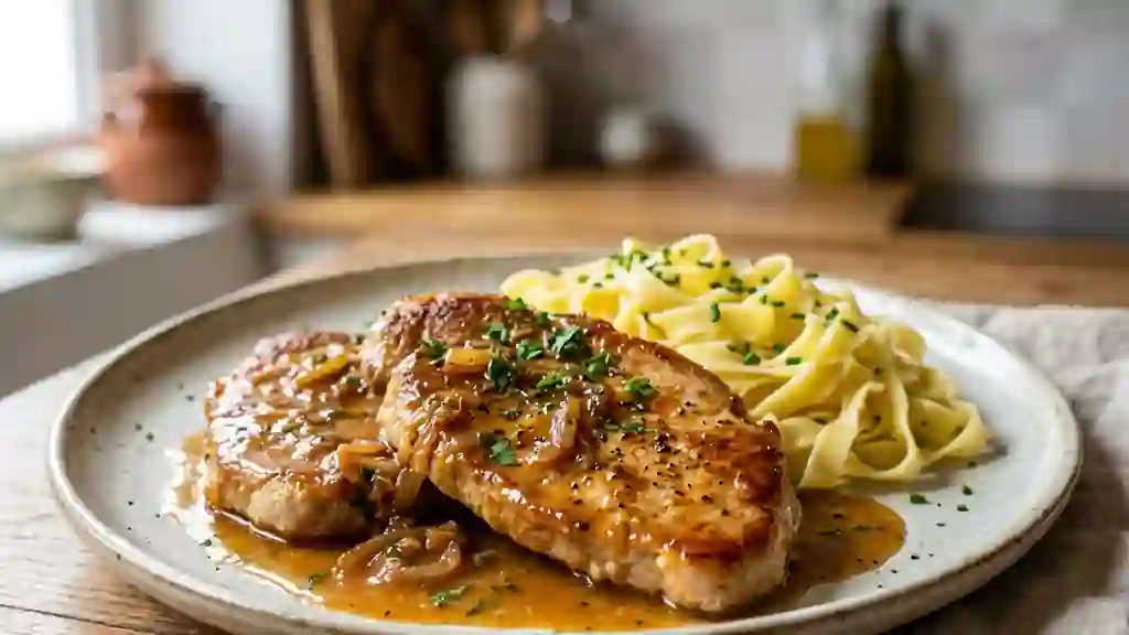Escalopes de veau flambées et crème onctueuse - Photo de présentation