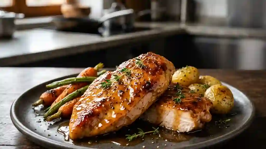 Escalopes de volaille laquées à l'érable - Photo de présentation