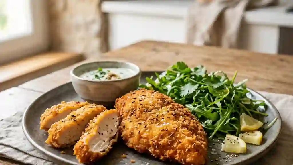 Escalopes croustillantes au cumin intense - Photo de présentation