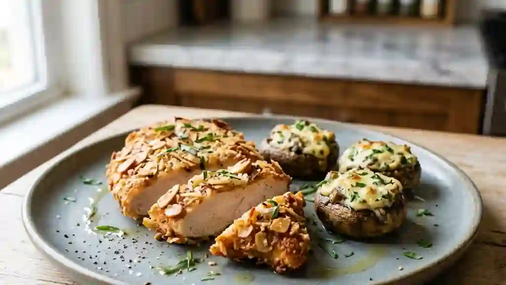 Escalope croustillante amande, parmesan et estragon - Photo de présentation