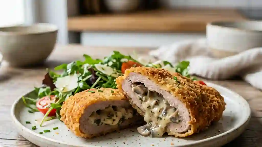 Veau Pané Farci à la Crème Forestière - Photo de présentation