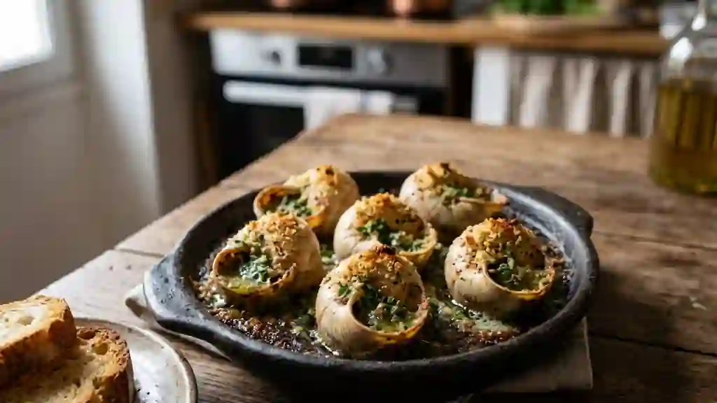 Escargots à la provençale au beurre d'ail - Photo de présentation