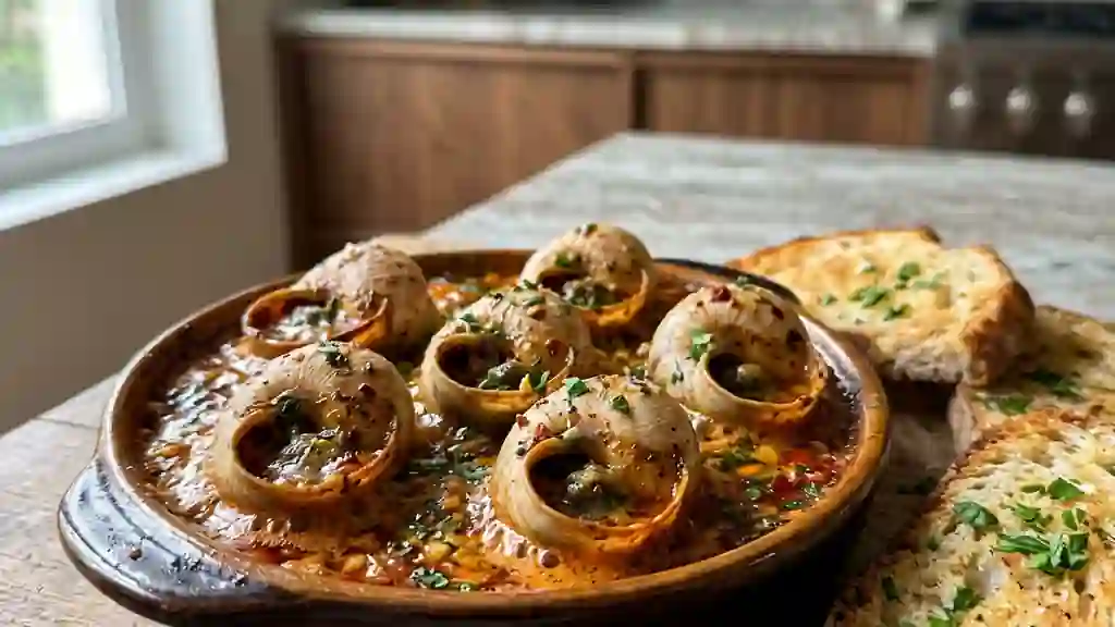 Escargots Relevés au Piment et Beurre d'Ail - Photo de présentation