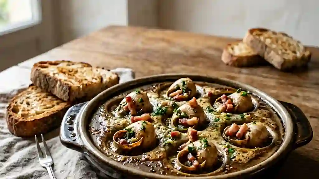 Escargots au Beurre de Bière et Lardons Fumés - Photo de présentation