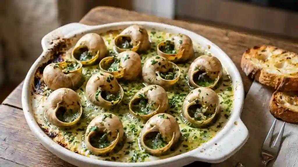 Escargots au beurre aillé et persillé - Photo de présentation