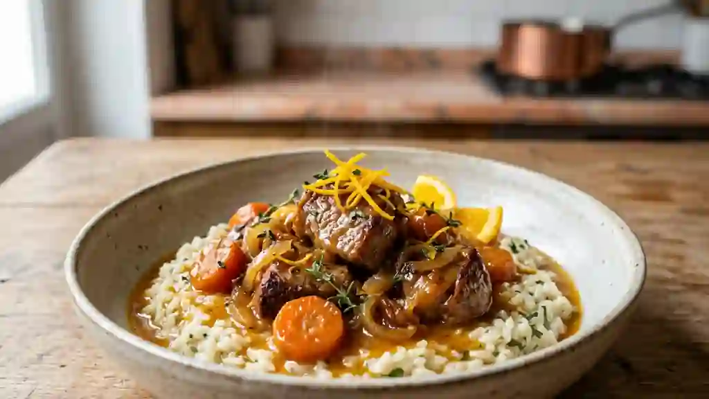 Estouffade de veau fondante à l'orange - Photo de présentation