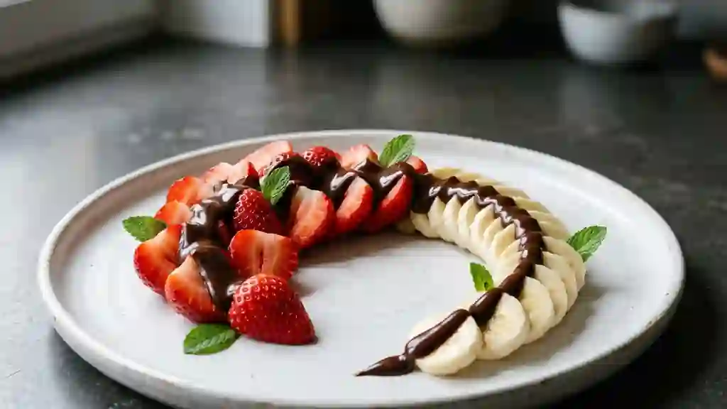 Étoile filante fondante au chocolat et fruits - Photo de présentation