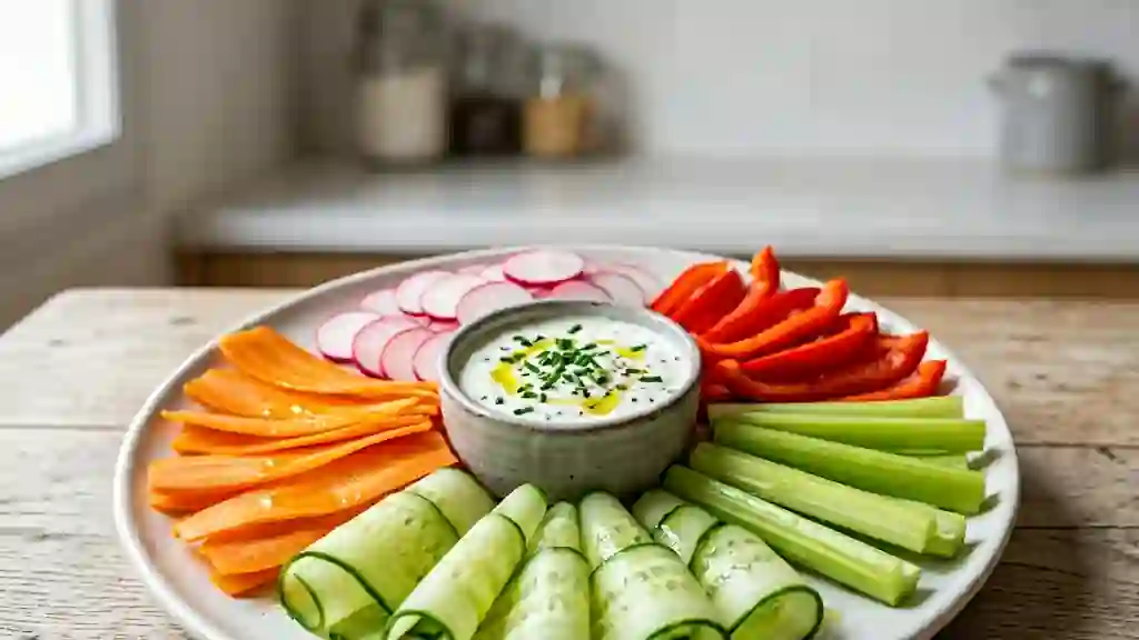Crudités Croquantes au Yaourt Citronné - Photo de présentation