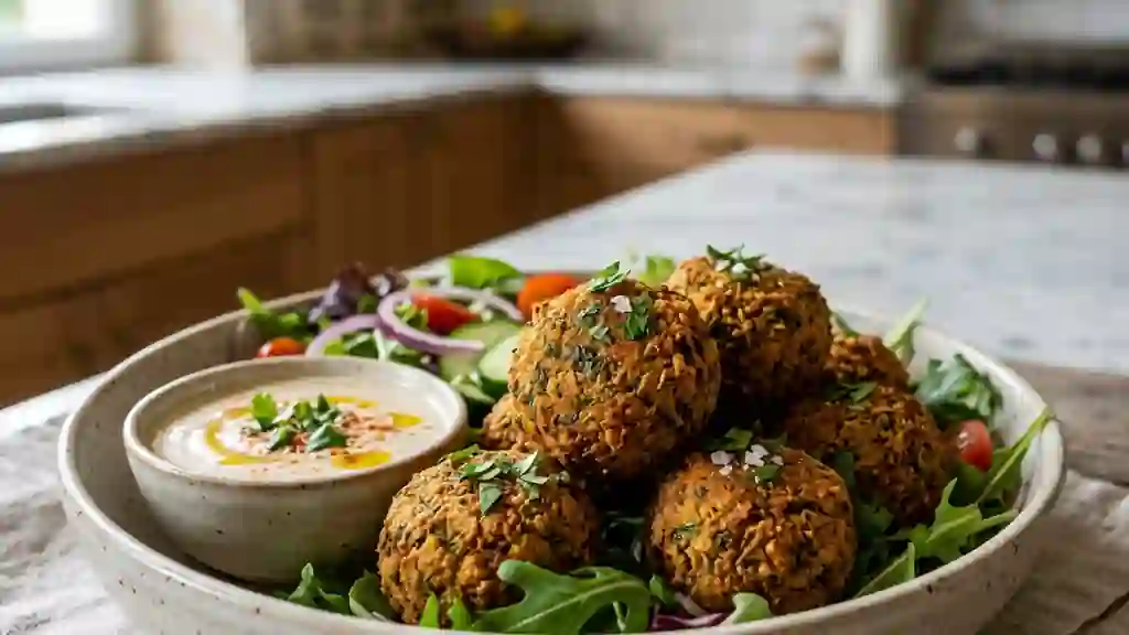 Falafels croustillants aux herbes et cumin - Photo de présentation