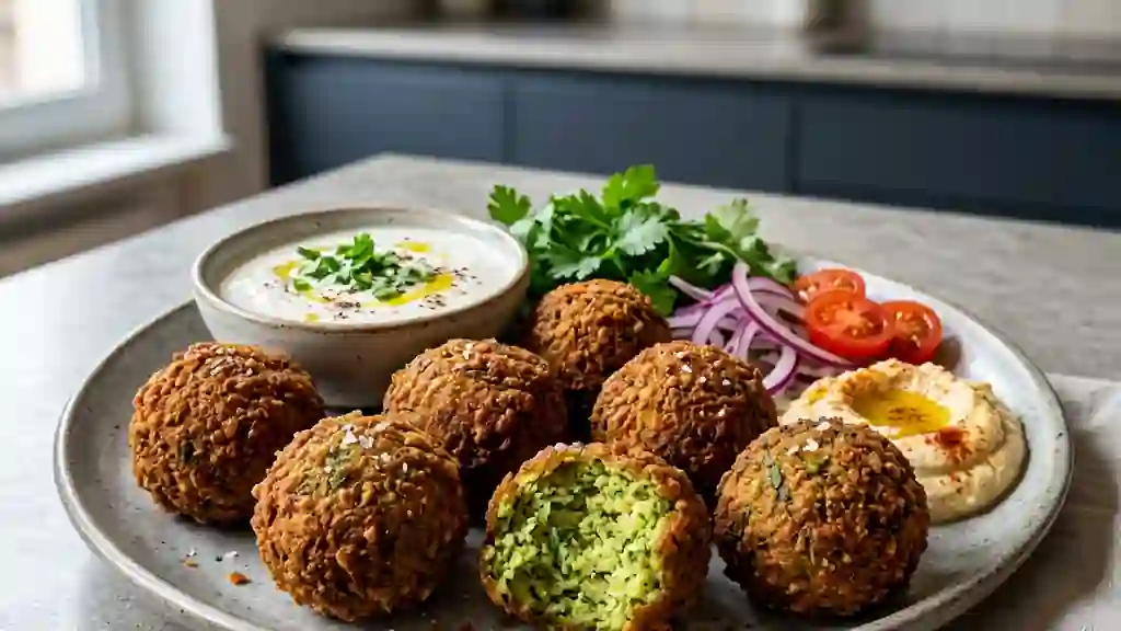 Falafels croustillants au cumin et herbes - Photo de présentation