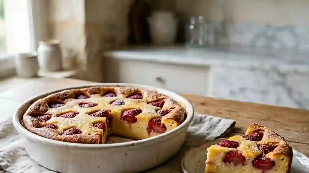 Far aux fraises fondant et vanillé - Photo de présentation