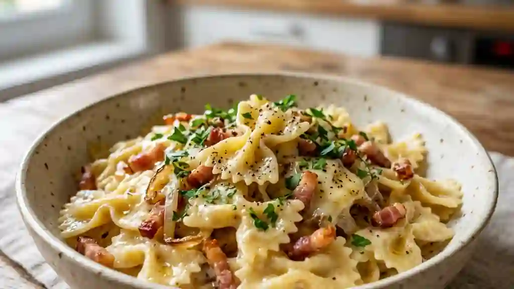 Farfalle à la montagnarde au fromage coulant - Photo de présentation