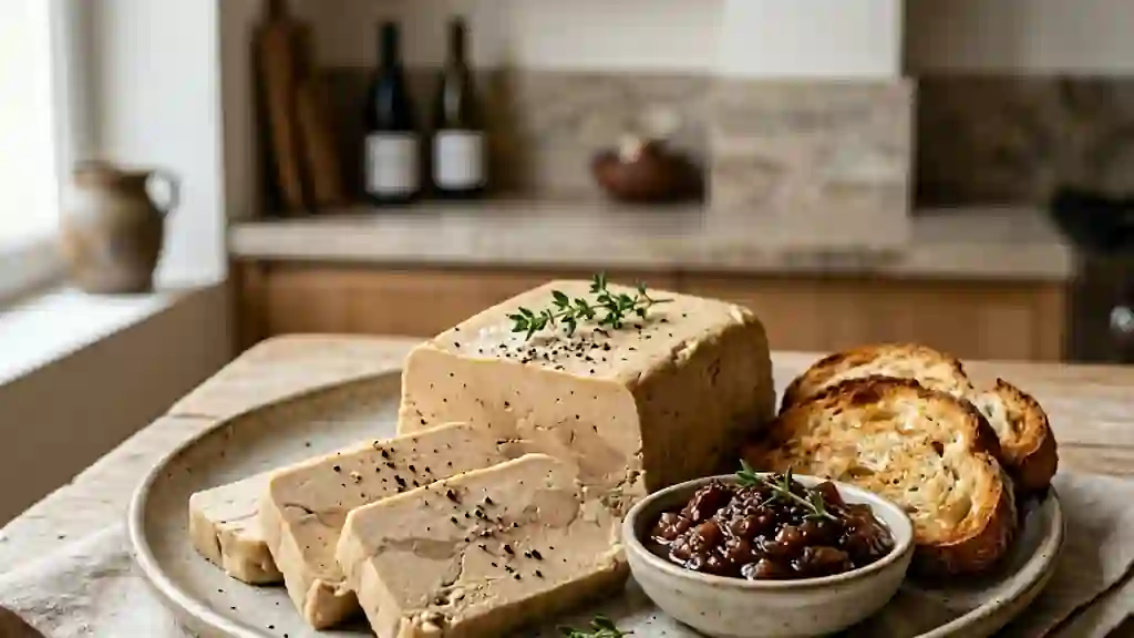 Terrine végétale fondante façon foie gras - Photo de présentation