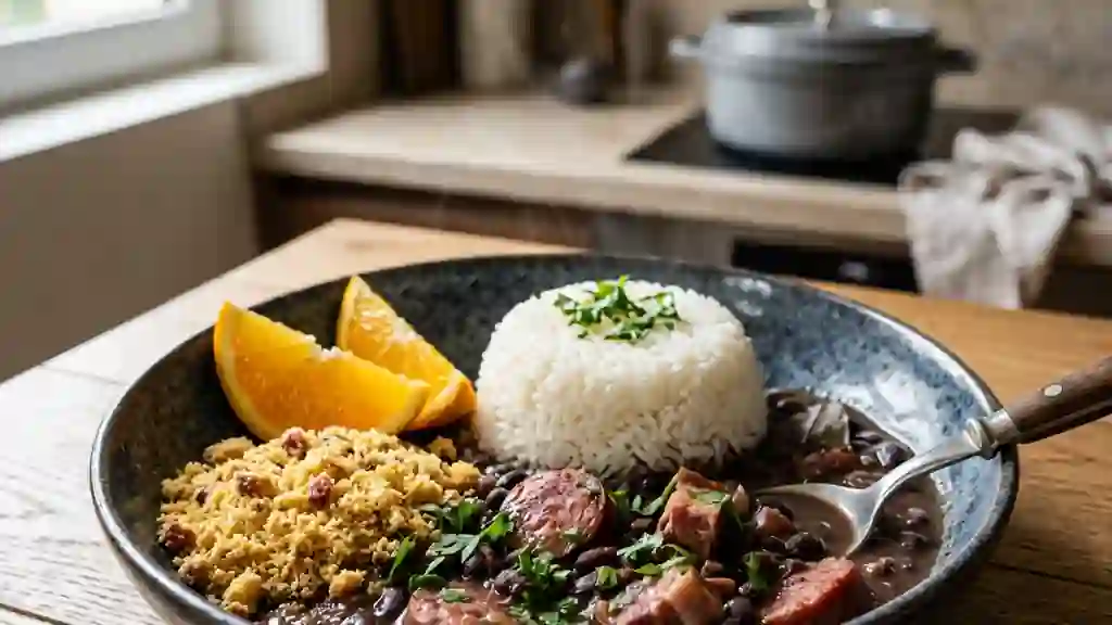 Feijoada brésilienne fondante et parfumée - Photo de présentation