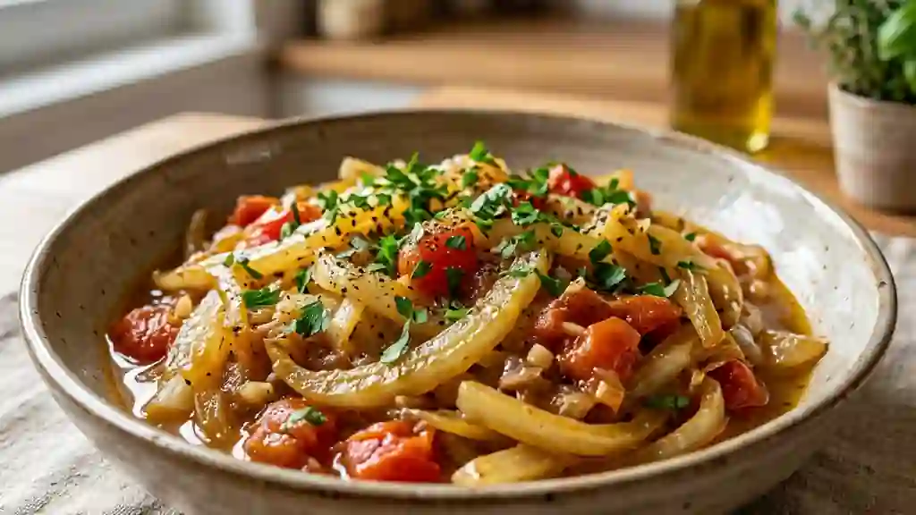 Fenouil Braisé au Vin Blanc et Tomates - Photo de présentation
