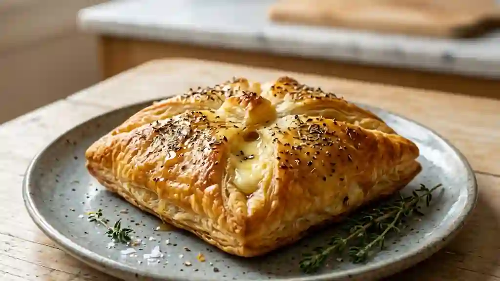 Feuilleté au chèvre fondant et miel craquant - Photo de présentation