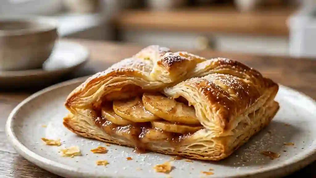 Feuilleté croustillant pommes et cannelle - Photo de présentation