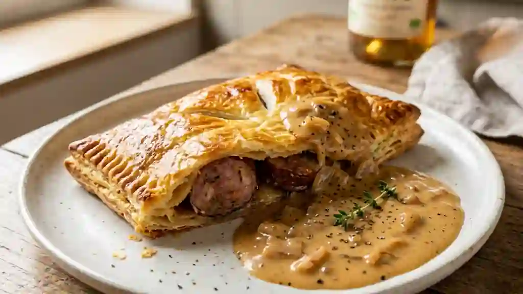 Feuilleté croustillant à l'andouille et cidre - Photo de présentation