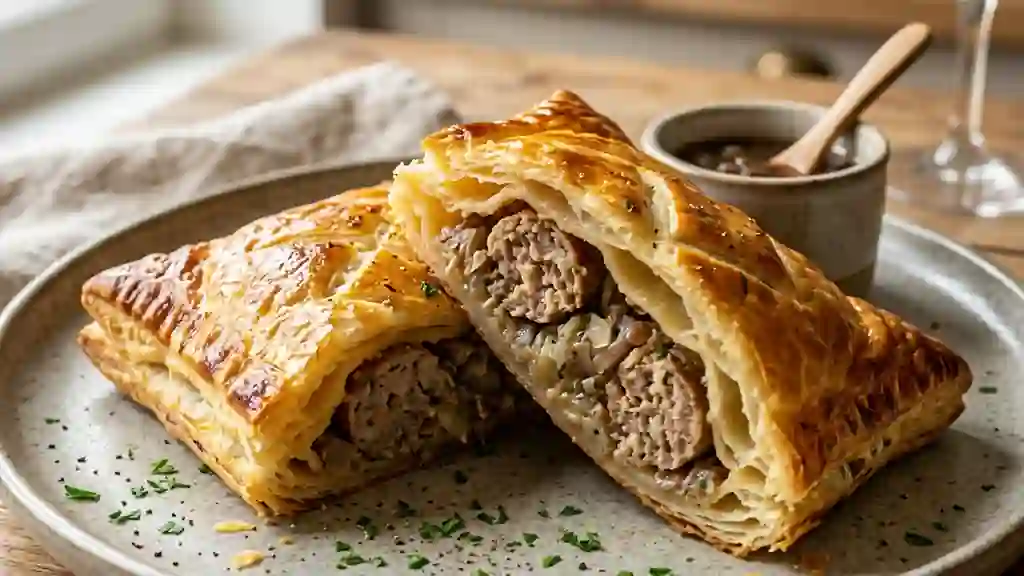 Feuilleté d'andouillette croustillant au Muscadet - Photo de présentation