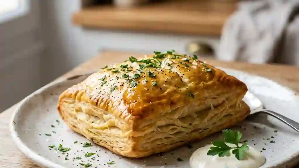 Feuilleté de bar croustillant au beurre - Photo de présentation
