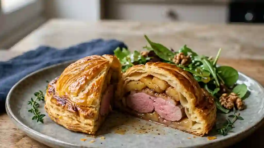 Feuilleté de magret croustillant aux pommes - Photo de présentation