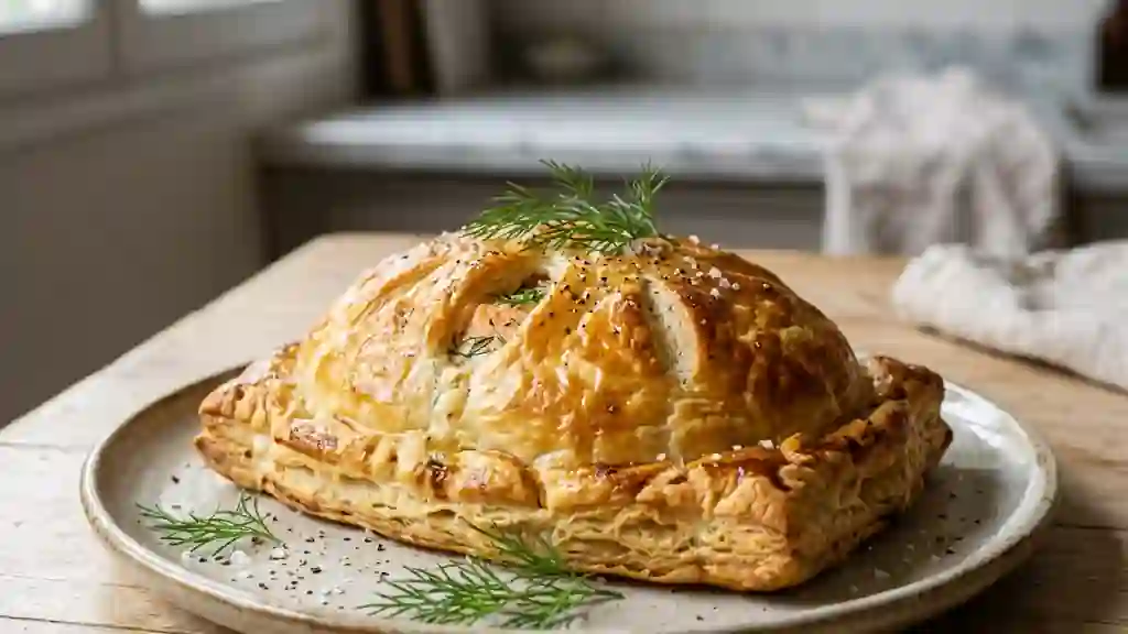 Feuilleté de saumon fondant à l'aneth - Photo de présentation
