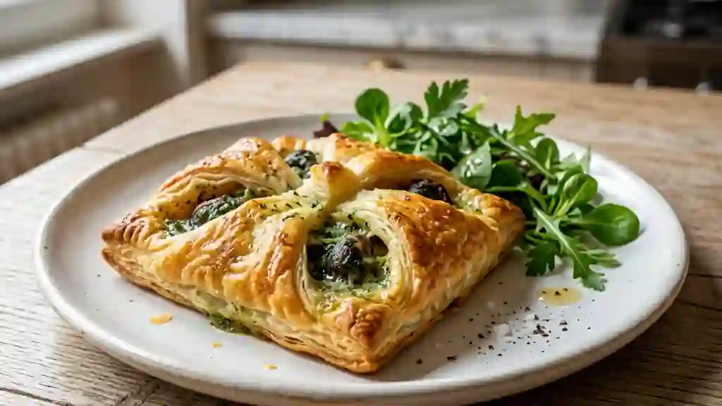 Feuilleté d'escargot croustillant à l'ail - Photo de présentation