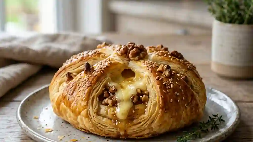 Croustillant de camembert coulant au miel - Photo de présentation