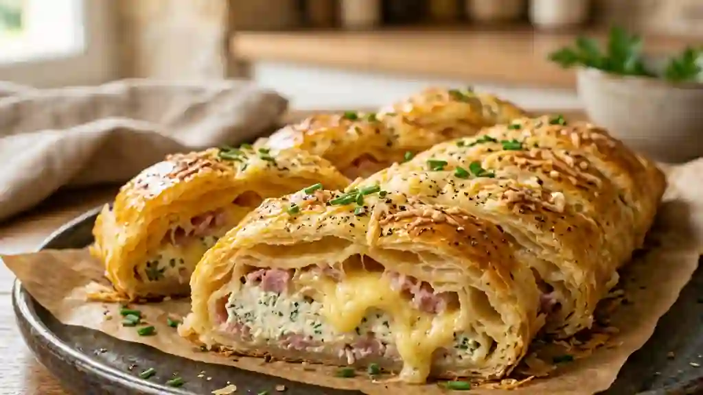 Croustillant au Boursin et jambon fondant - Photo de présentation