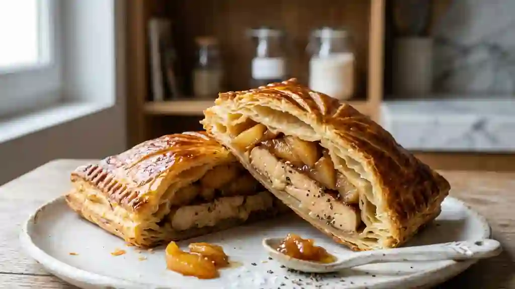 Croustillant de foie gras aux pommes fondues - Photo de présentation
