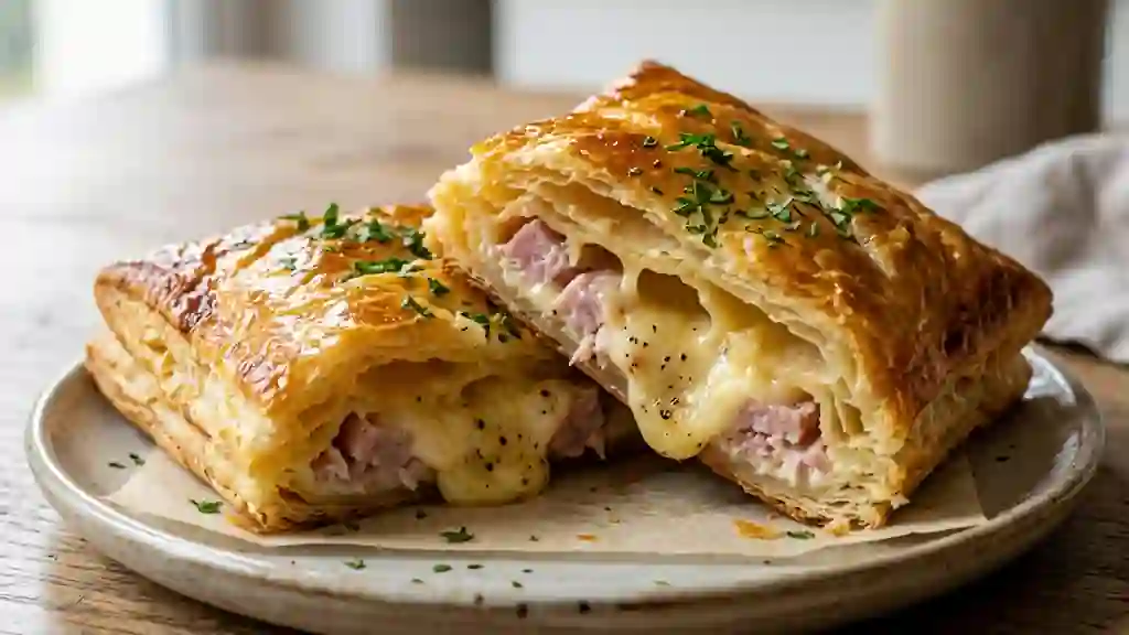Feuilleté jambon fromage ultra-croustillant - Photo de présentation