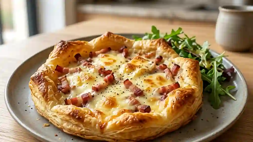 Feuilleté fondant au reblochon et lardons fumés - Photo de présentation