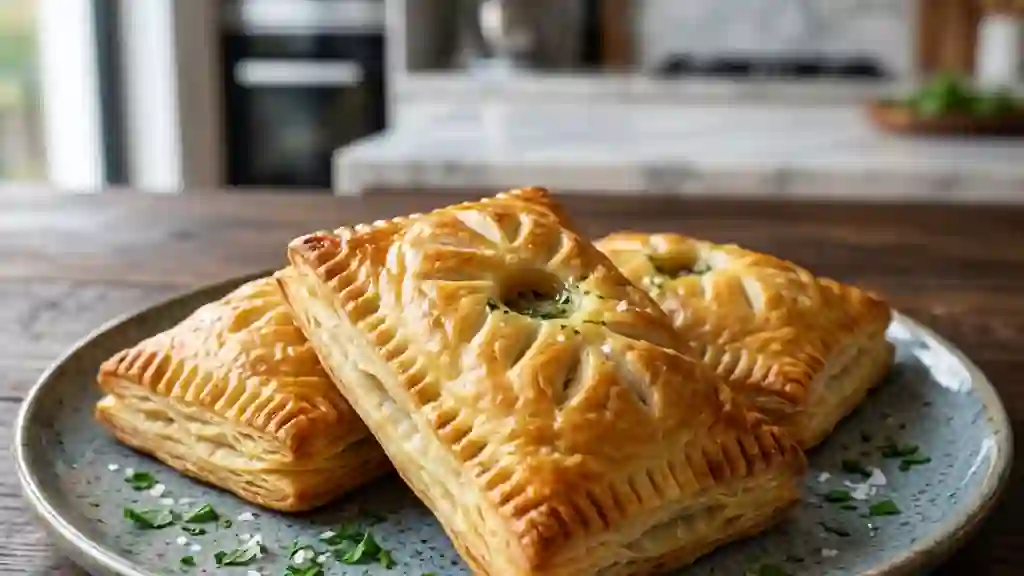 Feuilletés croustillants aux escargots persillés - Photo de présentation