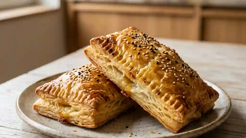 Feuilletés croustillants chèvre et miel - Photo de présentation