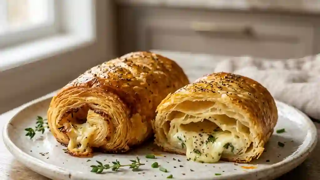 Feuilletés de chèvre fondants au thym et romarin - Photo de présentation