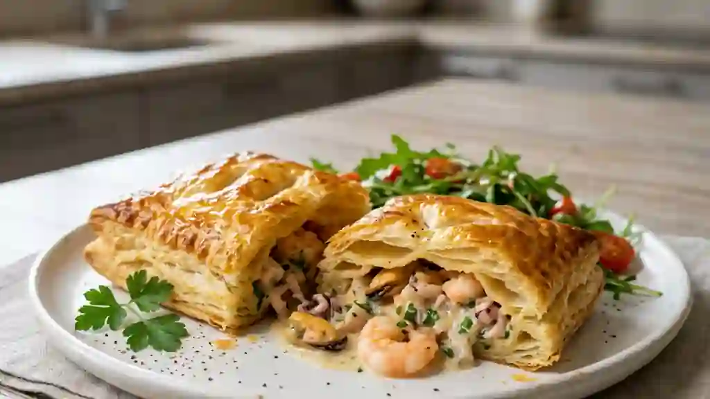 Feuilletés Croustillants aux Fruits de Mer - Photo de présentation