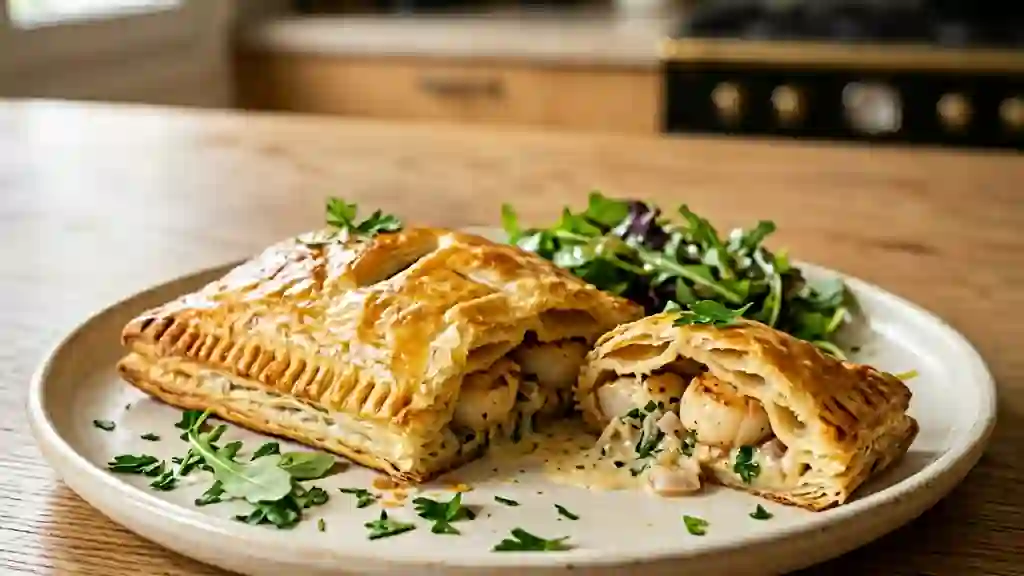 Croustillant de Saint-Jacques à la crème - Photo de présentation