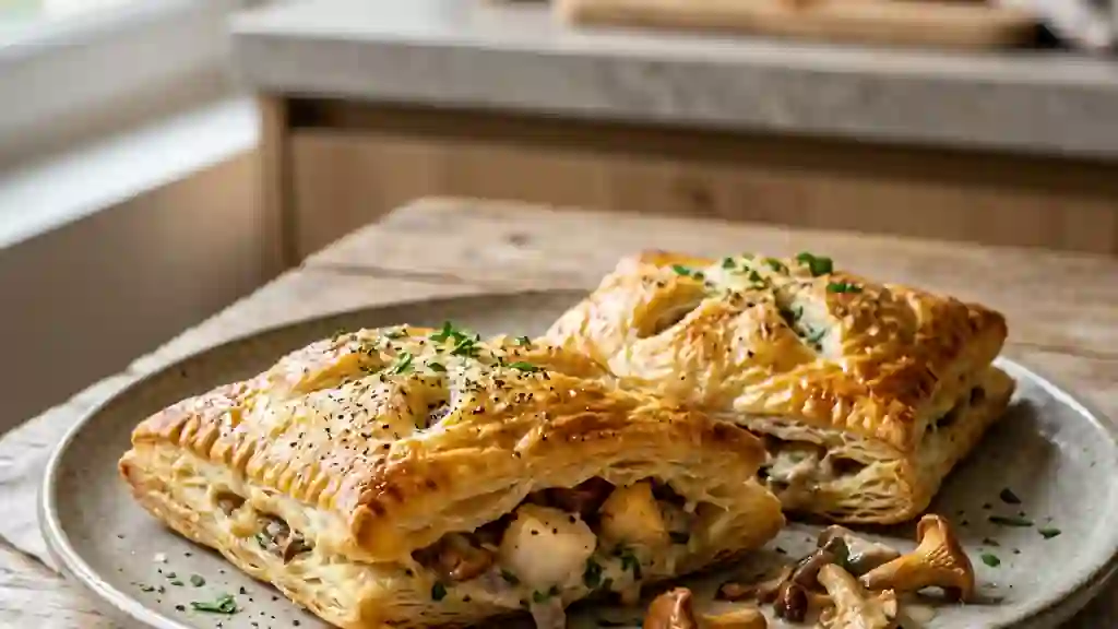 Feuilleté doré aux Saint-Jacques et cèpes - Photo de présentation