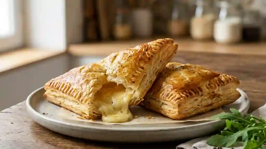 Feuilletés croustillants au camembert fondant - Photo de présentation