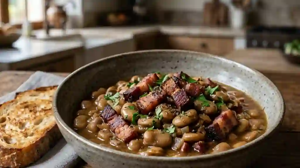 Fèves au lard fumé fondantes façon boulanger - Photo de présentation