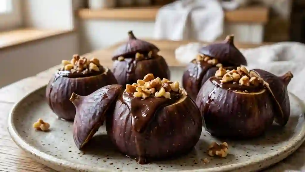 Figues rôties au cœur de ganache fondante - Photo de présentation